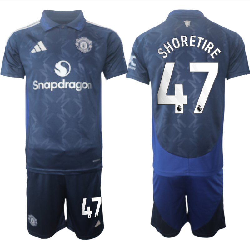 Men 2024-2025 Club Manchester United away blue #47 Soccer Jersey->manchester united jersey->Soccer Club Jersey